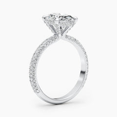 2.81ct Oval Hidden Halo E- VS Lab Grown Diamond Engagement Ring