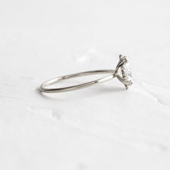 Threaded Ring with Halo, Oval Cut | Melanie Casey Fine Jewelry
