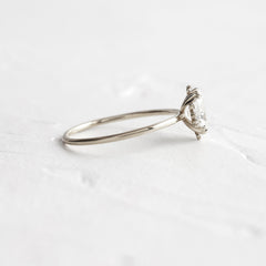 Threaded Ring with Halo, Oval Cut | Melanie Casey Fine Jewelry