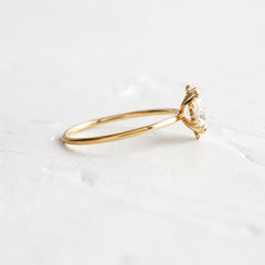 Threaded Ring with Halo, Oval Cut | Melanie Casey Fine Jewelry