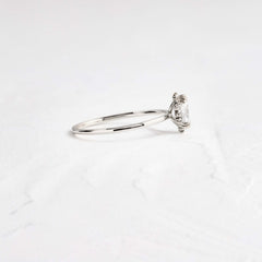 Threaded Ring with Halo, Oval Cut | Melanie Casey Fine Jewelry
