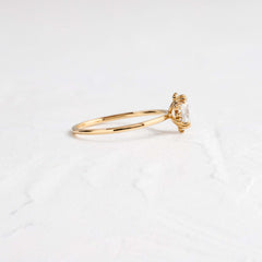 Threaded Ring with Halo, Oval Cut | Melanie Casey Fine Jewelry