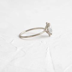 Threaded Ring with Halo, Oval Cut | Melanie Casey Fine Jewelry