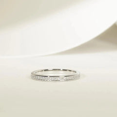 Round Cut Moissanite Channel Set Diamond Wedding Band