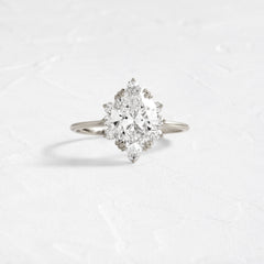 Threaded Ring with Halo, Oval Cut | Melanie Casey Fine Jewelry