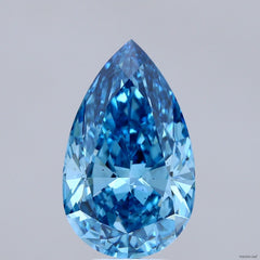 PEAR CT Fancy Vivid Blue VS2 Lab Grown Diamond