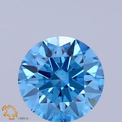 RD CT Fancy Vivid Blue SI1 Lab Grown Diamond