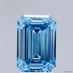 EM CT Fancy Vivid Blue VS2 Lab Grown Diamond