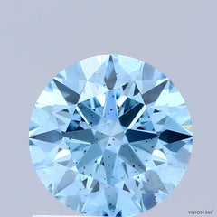 RD CT Fancy Vivid Blue SI1 Lab Grown Diamond