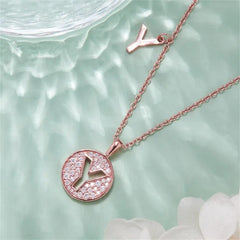 " Y " Letter Moissanite Diamond Necklace for Women