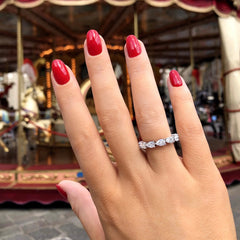 2.0mm Pear Full Eternity Lab Grown Diamond Wedding Band