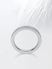 Round Cut Moissanite Channel Set Diamond Wedding Band