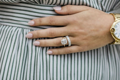 4.65CT Cushion Cut Moissanite Solitaire Engagement Ring