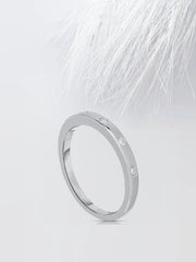 2.50mm Round Cut Moissanite Flush Set Diamond Wedding Band