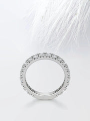 Round Cut Moissanite 3/4 Eternity Diamond Wedding Band