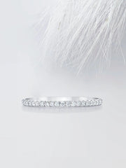 Round Cut Moissanite Full Eternity Diamond Wedding Band