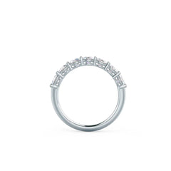 2.7mm Round Brilliant Cut 7 Stone Eternity Wedding Band