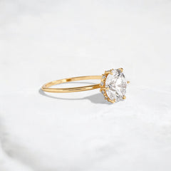 2ct-golden-round-cut-moissanite-diamond-engagement-ring-yellow-gold-gemfora-2