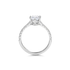 2ct Marquise Cut Lab Grown Diamond Pave Engagement Ring