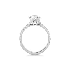 2ct Pear F- VS1 Lab Grown Diamond Pave Engagement Ring