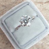 2ct Round F-VS2 Lag Grown Diamond Solitaire Engagement Ring
