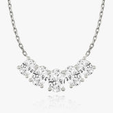 3.50TCW Oval F-VS Lab Grown Diamond Five Stone Necklace