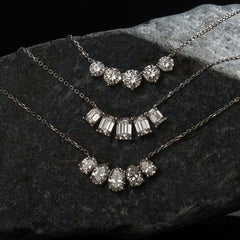 3.50TCW Round F-VS Lab Grown Five Stone Diamond Necklace
