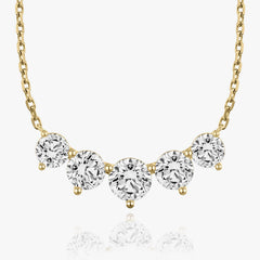 3.50TCW Round F-VS Lab Grown Five Stone Diamond Necklace
