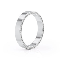4mm Round Cut Moissanite Men's Diamond Wedding Band