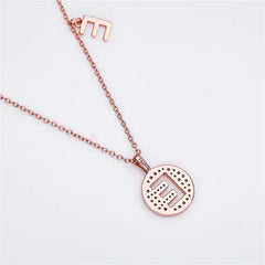 " E " Letter Moissanite Diamond Necklace for Women