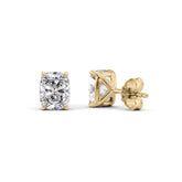 1 Carat elongated cushion Lab-Grown Stud Earrings in 14K Yellow Gold - Image 1
