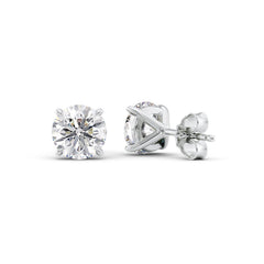 1 CTW Stud Earrings Set With Round Lab Diamonds