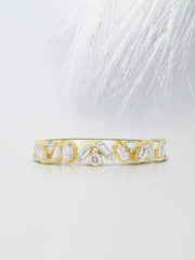 1.50mm Mixed Shape Moissanite Half Eternity Diamond Wedding Band