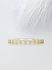 1.0mm Round Cut Moissanite Petite Diamond Wedding Band