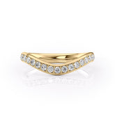 3mm Round Cut Curved Moissanite Men's Diamond Wedding Band