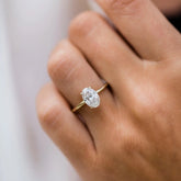 1.85CT Oval Cut Moissanite Solitaire Engagement Ring
