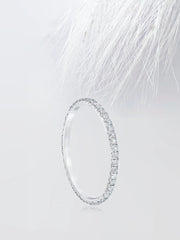 Round Cut Moissanite Full Eternity Diamond Wedding Band