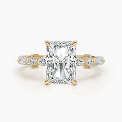 4ct Radiant G- VS Lab Grown Diamond Dainty Engagement Ring