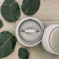 Oval Cut Moissanite Full Eternity Wedding Band