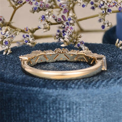 Baguette & Round Brilliant Cut Half Eternity Wedding Band