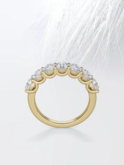 Oval Cut Moissanite Seven Stone Diamond Wedding Band