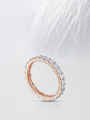 Asscher Cut Moissanite Full Eternity Diamond Wedding Band for Her