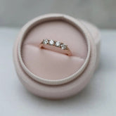 Round Brilliant Cut 4 Stone Stacking Wedding Band