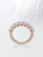 Oval Cut Moissanite Seven Stone Diamond Wedding Band