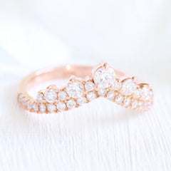 1.50CT Oval Cut Moissanite Halo Pave Bridal Engagement Ring Set