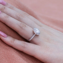 2.30CT Vintage Floral Cushion Cut Moissanite Halo Bridal Engagement Ring Set