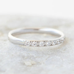 Round Brilliant Cut Half Eternity Wedding Band