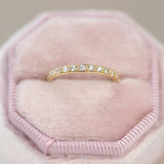 Round Brilliant Cut Half Eternity Wedding Band