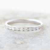 Round Brilliant Cut Half Eternity Wedding Band