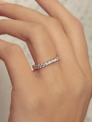 0.35CTW Round Brilliant Cut Half Eternity Perfect Moissanite Wedding Band